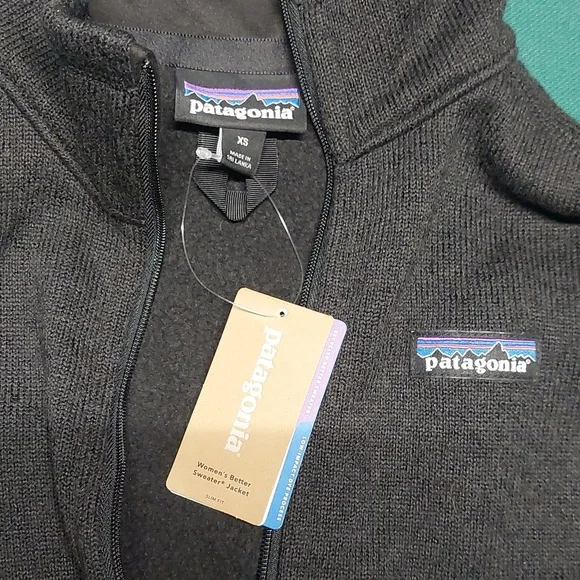 New With Tags Black Patagonia Women's Better Sweater Jacket Slim Fit Size XS - Picture 3 of 6